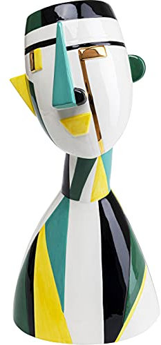 Kare Design Deko Vase Happy Face, Blumenvase, Tischvase, bunt, Artikelhöhe 43cm