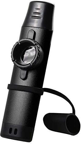 MEELAND Kazoo Performance Metall-Kazoo geeignet für den Einsatz mit Gitarren, Ukulelen und anderen Instrumenten, Nische, leicht zu erlernende Musikinstrumente, 5 Ersatzflöten, inkl. Blau (schwarz)