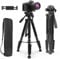Aureday Kamera Stativ, 188cm Stativ für Smartphone mit Drahtloser Fernbedienung und Handyhalterung Reisestativ für DSLR-Kameras, Handys, Projektoren, Spektiv-Fernglas, k&f Concept