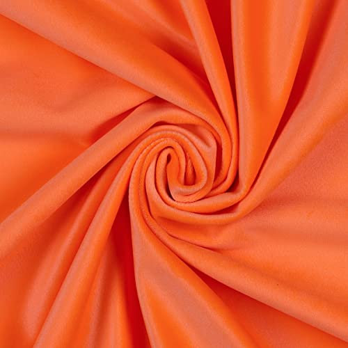 Mondo Tessuti - Tagli di Velluto - Disponibile in Diversi Formati e più di 35 Colori DIY Fai da te Pannelli Pretagliati (Arancio Fluo, 50X70CM)