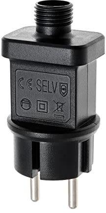 Magie di Natale Ricambio Trasformatore opzionale per luci a led con Spina Europea IP44 (6 W, 6 V)