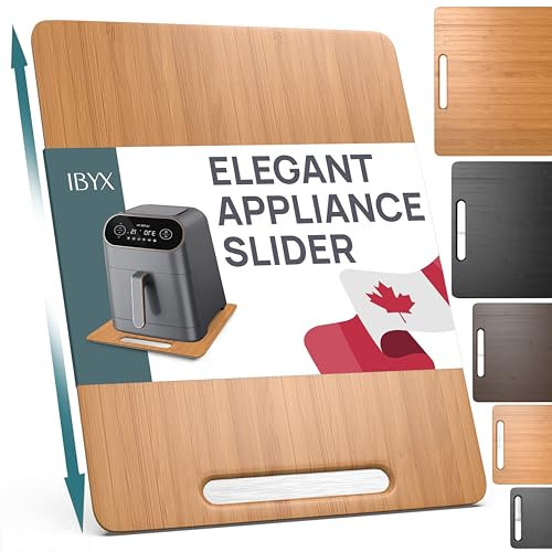 Ibyx Elegante Bandeja Deslizante para tu cafetera y electrodomésticos de Cocina Pesados, Resistente, se desliza fácilmente Desde Debajo del gabinete, Bandeja rodante para encimera con Ruedas (12 x 16