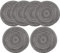 6 Stück Rund Gewebte Tischsets, 38cm Platzset Abwaschbar Aus Baumwolle, Hitzebeständig Für Party, Hochzeit, Küche, Restaurant (Grau)