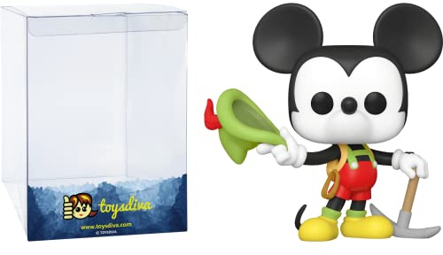 Funko Matterhorn Bobsleds M i c k e y : P o p ! Vinyl Figurine Bundle with 1 Compatible 'ToysDiva' Graphic Protector (812-50374 - B)