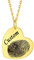 Custom4U Personalisierte Damen Fingerabdruck Anhänger Kette Gold mit Namegravur Memorial Namenskette Fußabdruck Herzanhänger Memorial Namenskette Geschenk für Muttertag Geburtstag Weihnachten