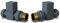 UK Radiators Square Anthracite Radiator Valve Pair - Anthracite Matt Finish - Classy and Modern Design 1/2 x 15mm Straight Radiator Valve Pair - Pair of Valves