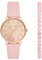 Armani Exchange Uhr für Damen Lola Quarz/3 Handaufzug 36 mm Gehäusegröße mit einem Lederarmband AX7150SET