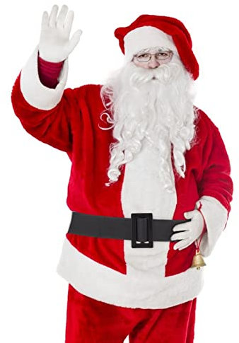 MAGICLULU Weihnachtsmann Zubehör 10 Stück Weihnachtsmann-Gürtel Aus Schwarzem Leder Weihnachtsmann-Kostümgürtel Für Weihnachtsfeier Damengürtel