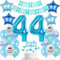 Ohaoduo Luftballons 44. Geburtstag Mann Junge Dekoration Blau Tortendeko Geburtstag 44 männer Deko 44. frau Party Deko Geburtstagsdeko 44 Jahre Luftballon 44 Blau