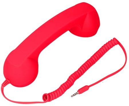 Telefonhörer Im Retro-Stil, Langlebig, Stilvoll, Kabellos, Strahlungsbeständig, für Reisen zu Hause (Rot)