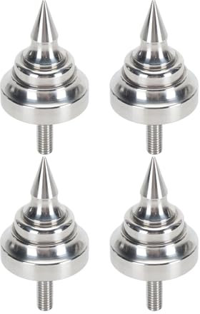 Speaker Isolation Feet, 4Pcs HiFi Speaker Isolation Spike Feet Shockproof, Adjustable Stainless Steel Turntable Isolation Platform for Amplifier CD DVD Player (M10)