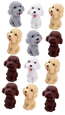 BESTonZON Cartoon Welpen Radiergummi 24 Stück Kleiner Tiermotiv Schreibwaren Für Kinder Bunte Hunde Radiergummis Aus Umweltfreundlichem Material Für Schule Und Basteln
