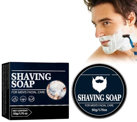 Mikabila (01) Rasierseife,Vegane Rasierseifen Damen & Herren, Hochwertige Rasurseife mit Aloe Vera für Sensible Haut,Rasierseife für trockene Haut,Pflegende Rasiercreme zum Schutz der Haut bei