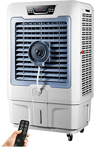 YYUINU 400 W Energiesparender Spray-Klimaventilator, Multifunktionaler 4-in-1-Luftbefeuchter, Luftreiniger, Mit Zerstäubungssystem, 100-l-Wassertank, 12-Stunden-Timer, 10000 M³/h,1350MM