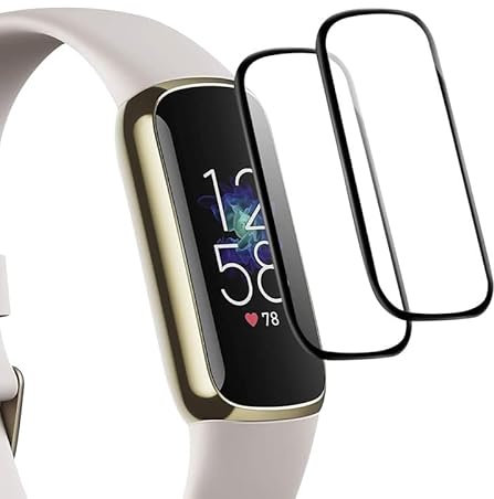 Wondoner 2 Stück für Fitbit Luxe Schutzfolie, Soft TPU Passt Perfekt Panzerglasfolie für Fitbit Luxe Displayschutz, Anti-Fingerprint Displayschutzfolie für Fitbit Luxe Folie