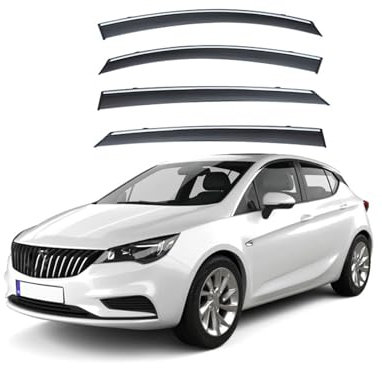 MBEIBEINB Windabweiser Autofenster für Opel Astra K B16 2016-2021 2022 2023 2024, 4 Stück Regenschutz Rauchschutz Sonnenblende Windabweiser, Auto Zubehör