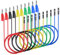 Cleqee Stackable Banana Plug to Breadboard Female Jumper Wires Soft Flexible Silicone Test Leads for Electrical Testing