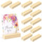 Coicok 12 Stücke Kartenhalter Holz, Tischkartenhalter Holz, Postkartenhalter Photocard Holder Menükartenhalter, Holzklötzchen zum Basteln für Hochzeitsdeko Tisch, Restaurants, Bankette und Partys