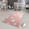 Bosdela Kinder- und Babyteppiche – Vielfältige Designvariationen 100x160 cm Sterne Rosa – rutschfest, hypoallergen & pflegeleicht, Perfekter Spiel- und Krabbelteppich für Mädchenzimmer