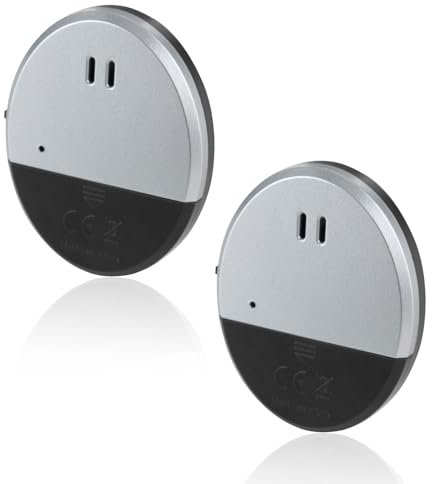 Window Alarms for Security 2 Pack Ultra Slim Vibration Alarm 130dB Window Alarm Sensors Glass Break Alert Alarm Smash Glass Siren for Home, Office, Dorm Room, RV