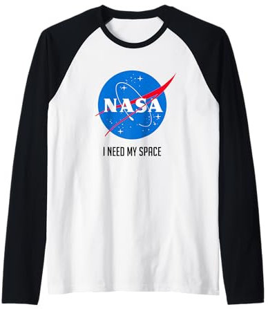 Classic Nasa Logo I Need My Space Long-Sleeve T-Shirt Raglan Baseball Tee