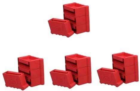 Angoily 4 Sätze Leiterfüße Leiterfußpolster Leiterfußabdeckung Fußabdeckungen Für Trittleitern Leiter Zubehör Ersatz-leiterpolster Leiter Pad Zubehör Für Heimleitern Gummi Rot 4 Stück * 4