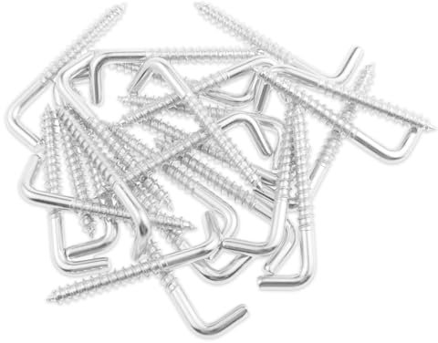 Crochet à vis droit avec fente, vis à crochet, crochet mural, crochet mural en L avec chevilles, crochet rotatif, zinc blanc galvanisé pour photos et meubles