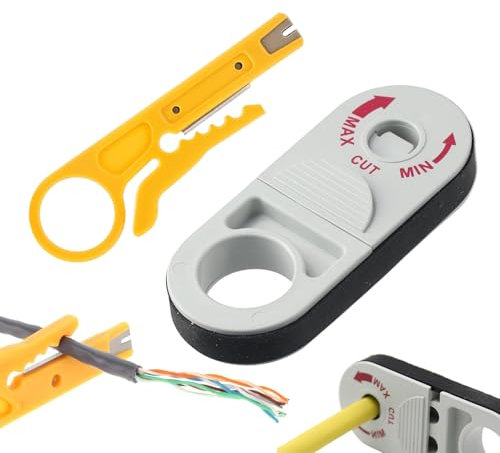 Cable Stripper Tool, 2 Pcs Wire Strippers Electrical, Cable Strippers, Small Wire Strippers Electrical, Electricians Tools, Electrical Tools, Wire Stripper Tool, Rgonomic Universal Wire Stripping Tool