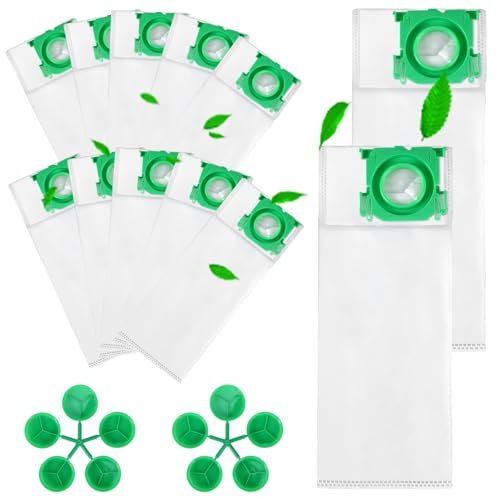 12 Pack Cylinder Vacuum Cleaner Bags, Sebo Hoover Bags Compatible with Sebo K1 K3 Serie Large Capacity Disposable Replacement Bags