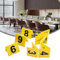 Lot de 10 panneaux de numéro de table en acrylique avec design haute visibilité (blanc)