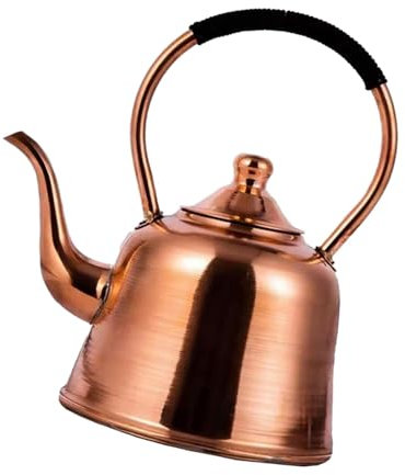 2L Coppers Teapot with Heatproof Handle Chinese Teas Pots Elegant Water Boiling Kettle for Camping and Induction Cooker