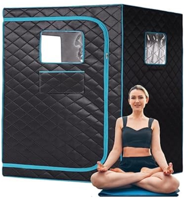 HEALBYBLE Tenda Sauna for 2 Persone, Kit Sauna portati for Sauna Domestica, Spa for Grandi spazi for Tutto Il Corpo for Due Persone, Non Include e,Sessioni di Sauna a casa(1 People Tent Green)