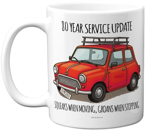 80th Birthday Gifts for Women and Men, Cheeky Novelty Mug Service Update | Gag Joke Gifts, Perfect Funny Mugs for Eighty Eightieth Birthday Present, 11oz Ceramic Coffee Mugs