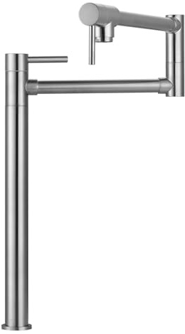 Topffüller-Wasserhahn über dem Herd, an Deck montierter Küchenspülen-Wasserhahn aus gebürstetem Nickel