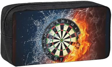 Hnnkloy Dartscheibe Ziel EIS Feuer,Großes Federmäppchen, tragbare Stiftetasche, Schreibwarentasche für Schule und Büro