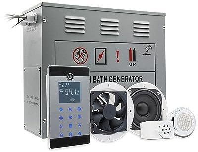 Nérateur de Sauna for bain vapeur humide, AC, 4,5 kw, avec douche, accessoires Spa, Valve sécurité en laiton, à vidan automatique Protection de sécurité(VSC045-4.5KW-H-P)