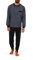 Normann Care Herren Pflegeoverall Langarm mit Reissverschluss am Rücken und Bein 58441, Farbe:Ringel Jeans;Größe:XS