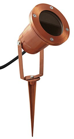 Long Life Lamp Company Outdoor Ground Spike Light Stainless Steel Copper Finish Adjustable Head ZLC085S