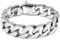 Schmuck-Checker massives 316L Edelstahl Panzerarmband Männerarmband Silber poliert breit schwer Herren Armband Armkette Bikerschmuck Geschenk (19.0)