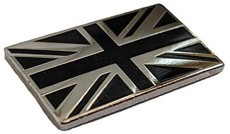 Black and Silver Union Jack Badge