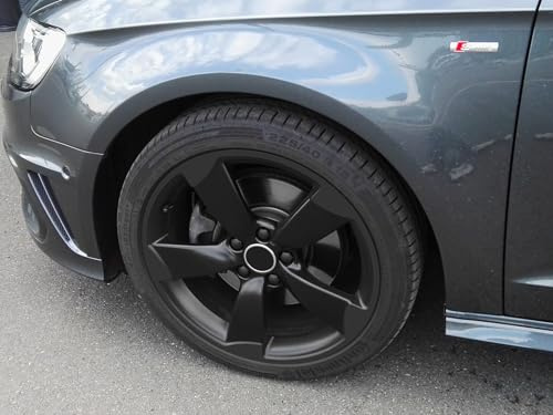 SB CarDesign 9x20 Zoll ET26 Felgen-Aufkleber passend für Audi RS4 RS5 ROTOR Felgen (Mattschwarz)