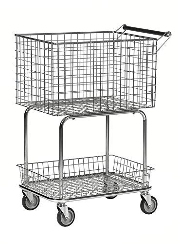 Gitterwagen Einkaufswagen 100 kg, LxBxH 690 x 410 x 950 mm, verzinkt