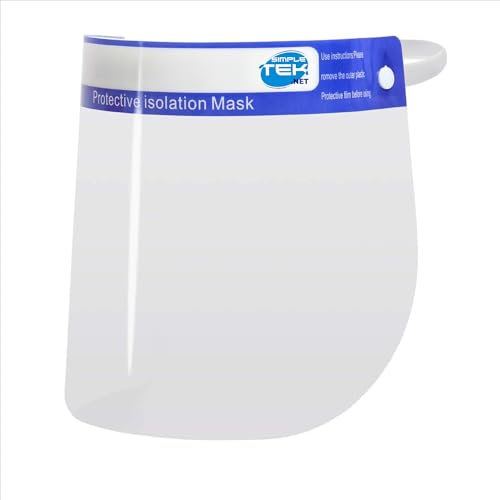 VISIERA DI PROTEZIONE SCHERMO VISO TRASPARENTE PLEXIGLASS PARASCHIZZI PROTETTIVA (DPI CERTIFICATO) (12)