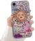 ZTUOK Compatible with iPhone X/XS for Girl Woman,Cute Sun Moon Cartoons Pattern Slim Design, Protective Hard PC Back with Soft Shockproof TPU Bumper Phone Case for iPhone X/XS- Purple