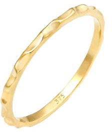 Elli PREMIUM Ring Damen Stacking Basic Minimal Look in 375 Gelbgold