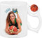 Ocadeau Mug blanc avec anse ballon basket personnalisé photo – Tasse anse basket imprimé – Mug personnalisable en céramique avec ballon basket