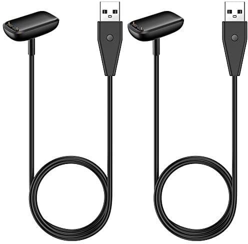 Mixblu Charger Cord Replacement for Fitbit Charge 5/Charge 6/Luxe Smartwatch, Reset Button Cable (3.3Ft/2 Pack)