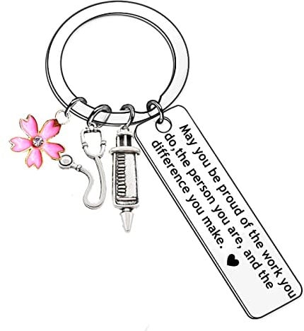 Wowtlmy Keyring Nurse Gifts Medical Nurse keychain Gift for Birthday Christmas Thanksgiving Day Nurse Gifts Keychain,Student Nurse Gifts Keychain Graduation Gifts Nurses Day Gift Keyring