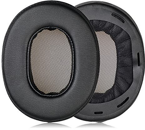 JHZZWJ Ersatz Ohrpolster für Durchmesser Sony MDR-1A, MDR-1ADAC Ohrpolster aus Kunst Leder Black