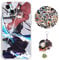 Compatible with iPhone 12 Mini Case Demon -Slayer Nezuko Anime Design [With Keychain and 50pcs Stickers] Cartoon Transparent Soft Silicona Case for iPhone 12 Mini